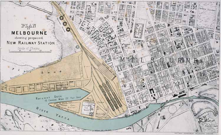 1878 Map of Inner Melbourne